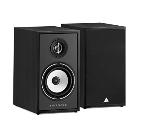triangle - BOREA BR02 Hi-Fi Bookshelf Speakers - Power handling 80W - Output 89 dB/W/m - Versatile Music and Home Cinema - 176 x 310 x 274 mm - Black (Pair) - Image 1