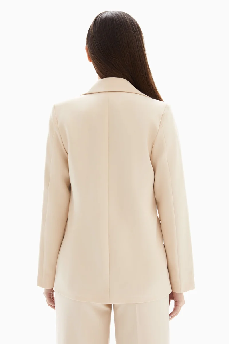 Wecre8 Beige Classic Blazer By WECRE8