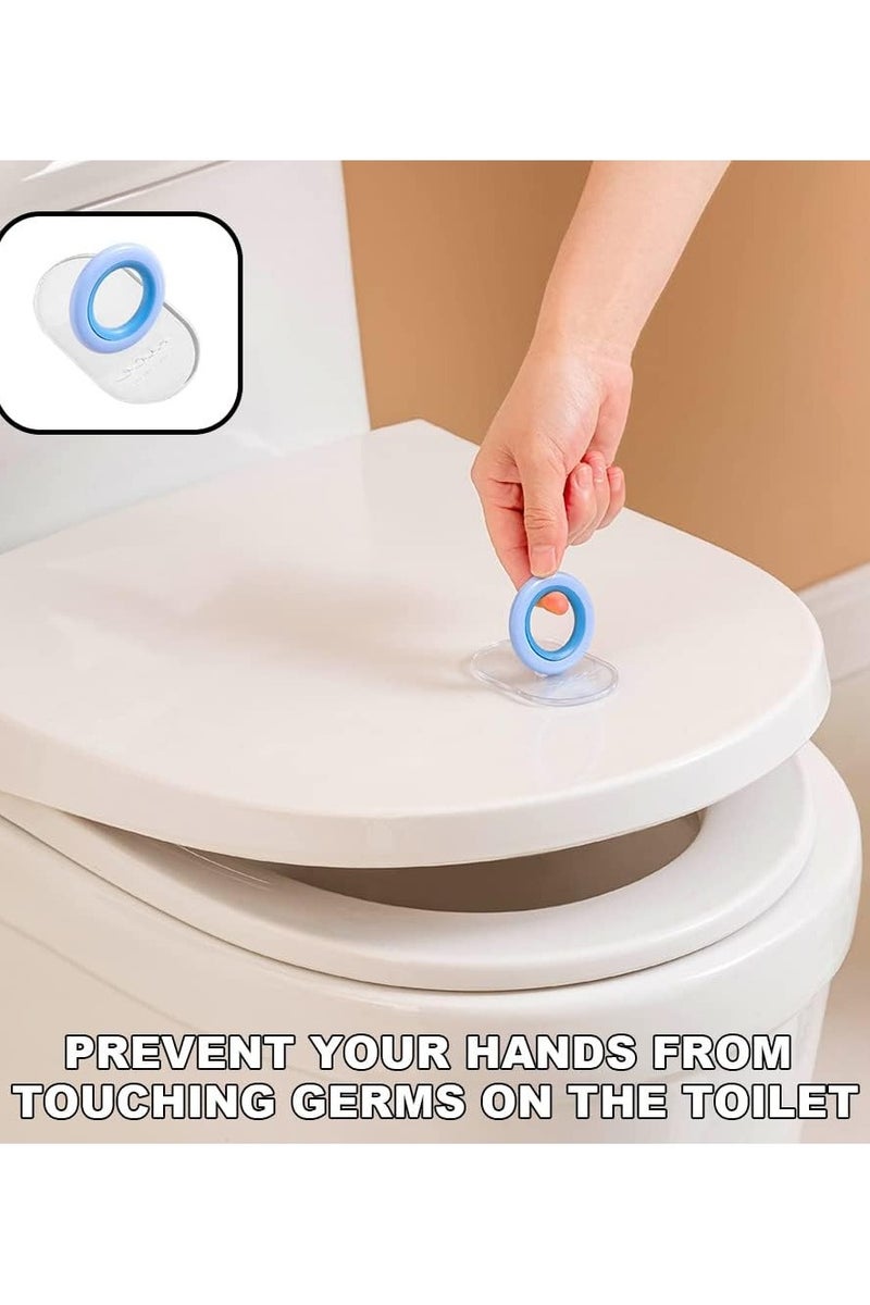 هومستر 6 قطع مرحاض مقعد رفع, مرحاض مقعد حامل Clip Up, تجنب الاتصال مرحاض غطاء رفع, مقبض غطاء المرحاض اللاصق الذاتي, مقبض نظيف الغطاء السفلي رفع - Image 4