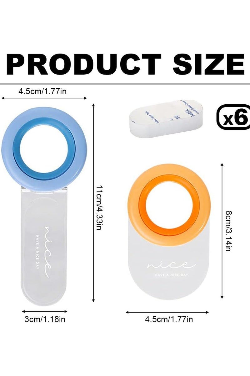 هومستر 6 قطع مرحاض مقعد رفع, مرحاض مقعد حامل Clip Up, تجنب الاتصال مرحاض غطاء رفع, مقبض غطاء المرحاض اللاصق الذاتي, مقبض نظيف الغطاء السفلي رفع - Image 2