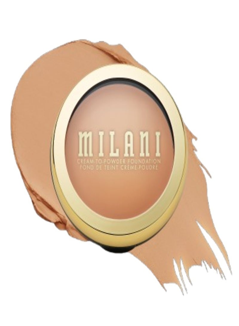 Milani Conceal + Perfect Smooth Finish Cream to Powder Foundation – 245 Warm Beige | Full Coverage, Lightweight, Natural Matte Finish, Buildable Formula, Long-Lasting Wear, Vegan & Cruelty-Free - Image 1