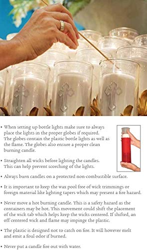 Root Candles شموع الصلاة من روت، شمعة صلاة زجاجية شفافة، شمعة صلاة لمدة 7 أيام، 1 قطعة، ملاك الحارس - Image 5