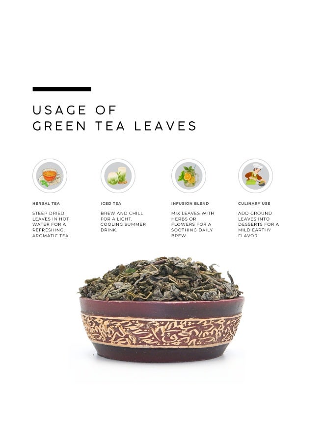 AWAFI MILL Green Tea Leaves | Dried Loose Green Tea | Natural and Refreshing Herbal Tea - 100 g | 3.5 Oz - Image 4