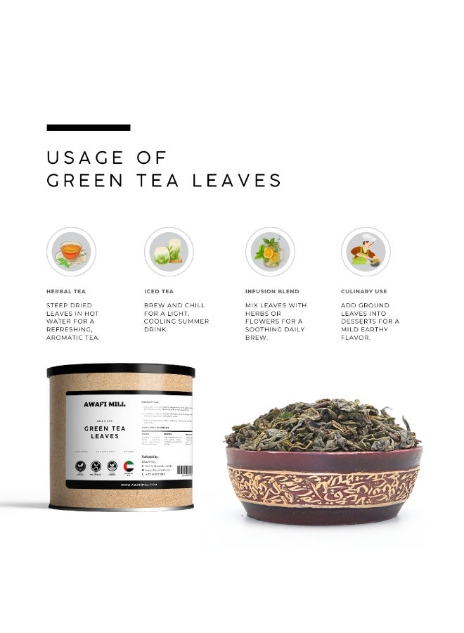 AWAFI MILL Green Tea Leaves | Dried Loose Green Tea | Natural and Refreshing Herbal Tea - 100 g | 3.5 Oz - Image 3