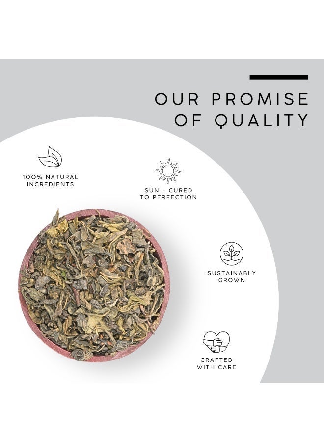 AWAFI MILL Green Tea Leaves | Dried Loose Green Tea | Natural and Refreshing Herbal Tea - 100 g | 3.5 Oz - Image 5