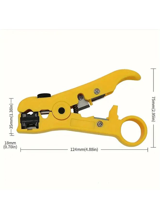 Professional Wire Stripper Crimping Pliers Multi Function Hand Tools For Electrical Cable Cutting And Wiring Black - Image 2