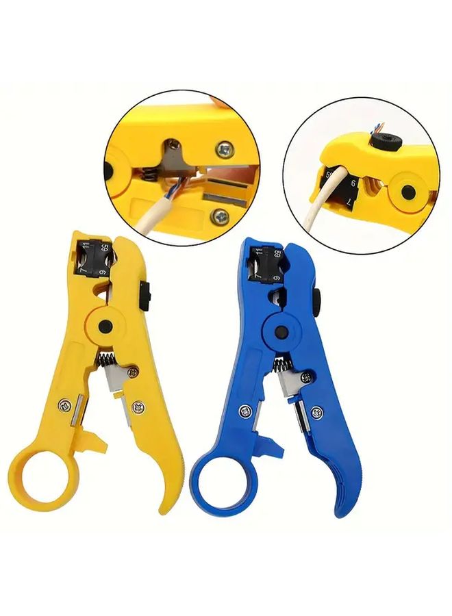 Professional Wire Stripper Crimping Pliers Multi Function Hand Tools For Electrical Cable Cutting And Wiring Black - Image 1