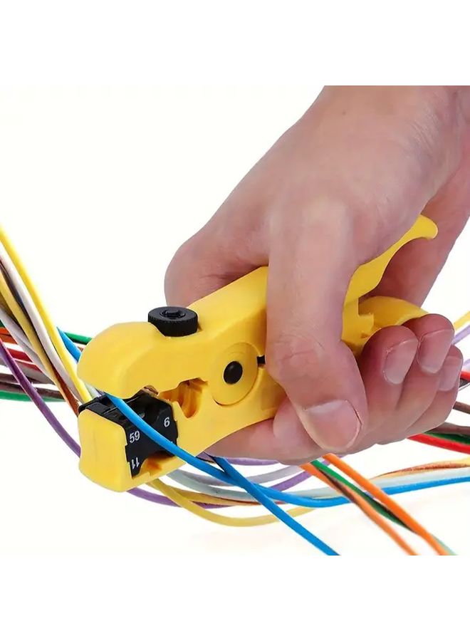 Professional Wire Stripper Crimping Pliers Multi Function Hand Tools For Electrical Cable Cutting And Wiring Black - Image 5