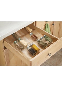 Arabest Expandable Plastic Deluxe Spice Rack, Drawer Organizer for Kitchen Cabinet Drawers, 3 Tier Slanted for Spice Jars, Food Seasoning Bottle Storage,  Collection  - Image 2