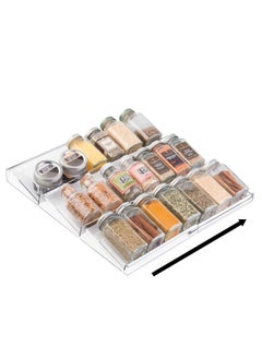 Arabest Expandable Plastic Deluxe Spice Rack, Drawer Organizer for Kitchen Cabinet Drawers, 3 Tier Slanted for Spice Jars, Food Seasoning Bottle Storage,  Collection  - Image 4