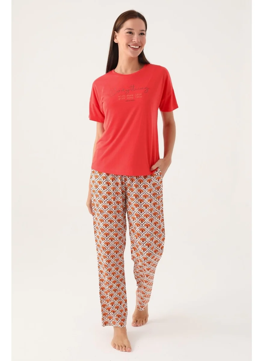 pierre cardin Patterned Summer Women's Pajama Set,