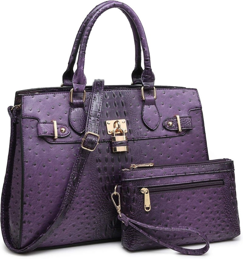 Dasein Women Handbags and Purses Ladies Shoulder Bag Top Handle Satchel Tote Work Bag with Matching Clutch - Image 1