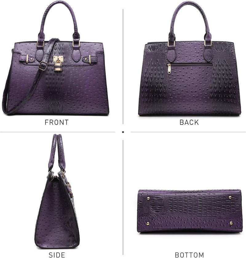 Dasein Women Handbags and Purses Ladies Shoulder Bag Top Handle Satchel Tote Work Bag with Matching Clutch - Image 3