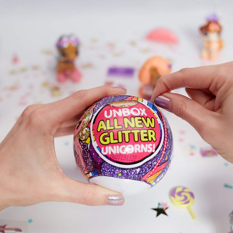 5 Surprise Unicorn Squad Series 2 Mystery Collectible Capsule by ZURU (2 Pack PVC Tube), Purple - Image 2