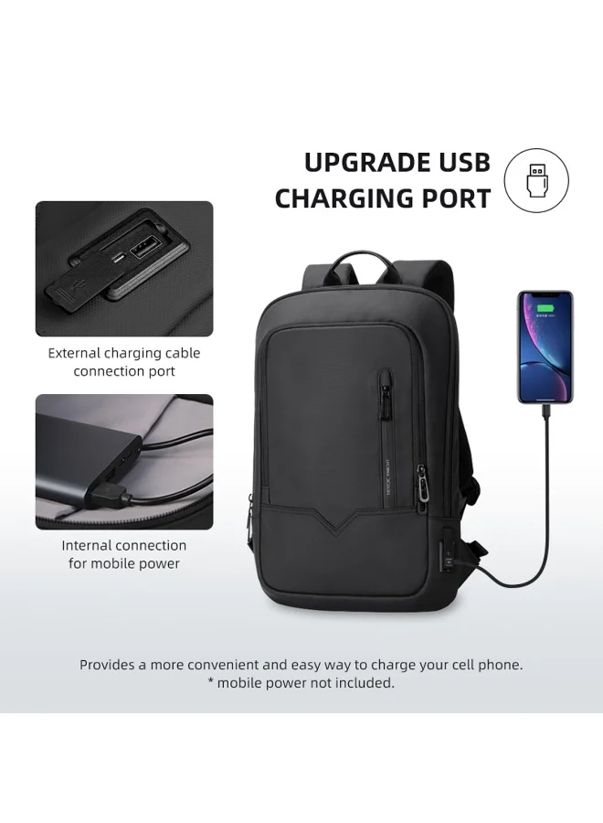 Mobcos Mobcos Back Pack Black 8228 Mobcos Back Pack Black 8228 Elite Laptop Backpack with USB Charging Port – Waterproof Anti-Theft Business Travel Backpack for Men & Women, Slim Oxford Material Bag Work & College  | Best Price UAE