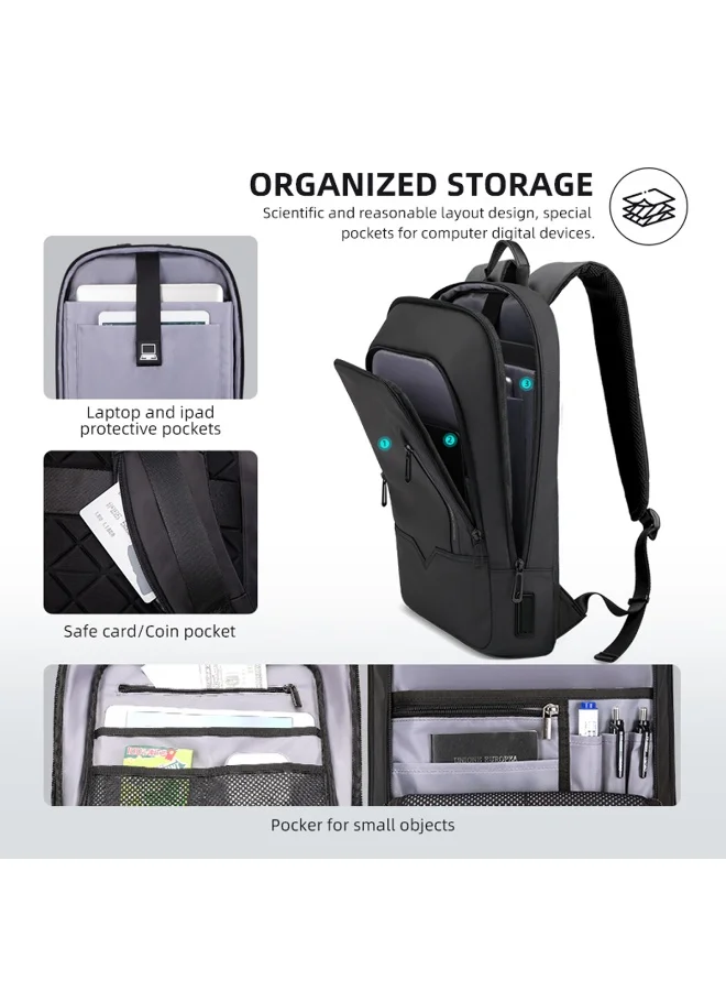 Mobcos Mobcos Back Pack Black 8228 Mobcos Back Pack Black 8228 Elite Laptop Backpack with USB Charging Port – Waterproof Anti-Theft Business Travel Backpack for Men & Women, Slim Oxford Material Bag Work & College  | Best Price UAE
