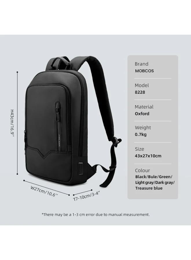 Mobcos Mobcos Back Pack Black 8228 Mobcos Back Pack Black 8228 Elite Laptop Backpack with USB Charging Port – Waterproof Anti-Theft Business Travel Backpack for Men & Women, Slim Oxford Material Bag Work & College  | Best Price UAE