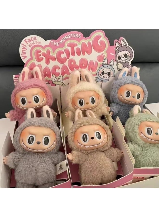 Labubu Doll First Generation Labubu Keychain Macaron Blind Box Plush Toys Monster Labubus:A Random One Of The First Generation-Color:High Quality - Image 2