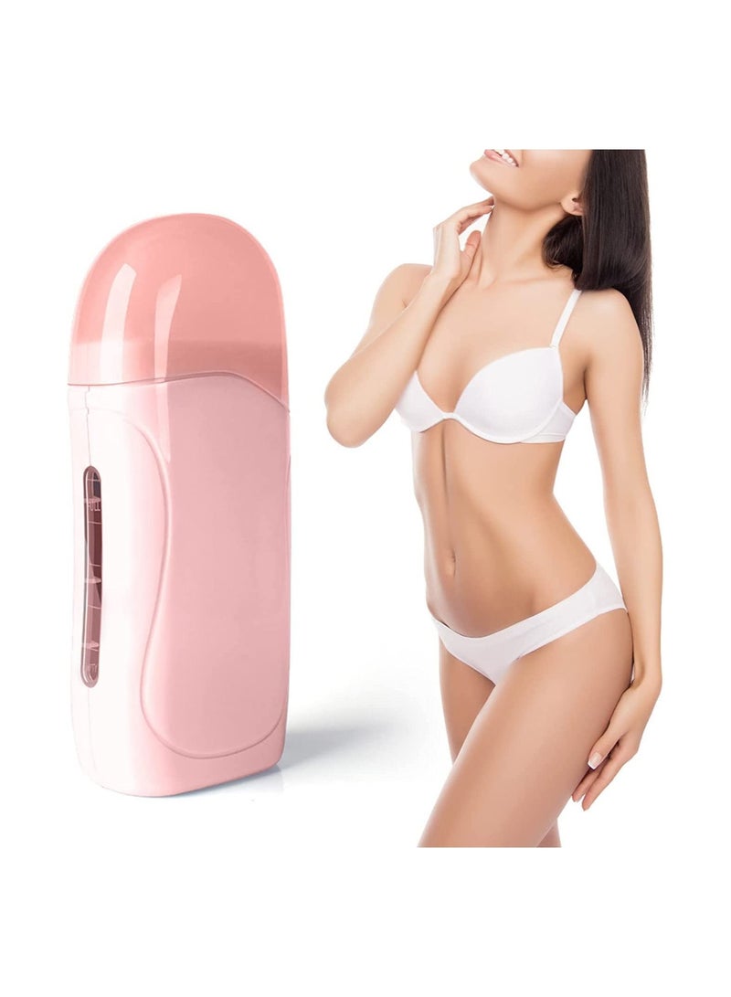 Generic Wax Roller Heater for Hair Removal, Roll-on Painless Hair Removal Portable 40W Wax Pot Hair Removal Device, Electric Roll On Wax Warmer for Legs, Arm, Underarm, Handheld Wax Heater for Salon Spa Home - Image 1