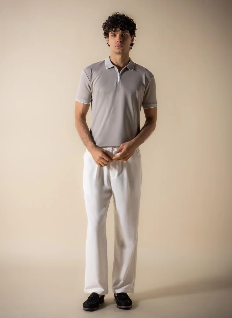 شايبس CONTRAST RIB SLIM POLO SHIRT