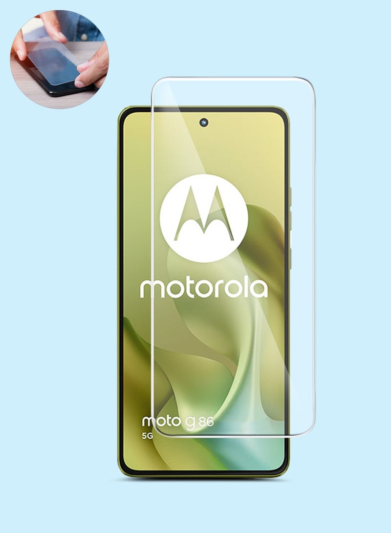 GMAX Motorola Moto G86 5G 2025 GMAX Premium Series Curved Edges 9H 2.5D Tempered Glass Screen Protector - Clear - Image 1