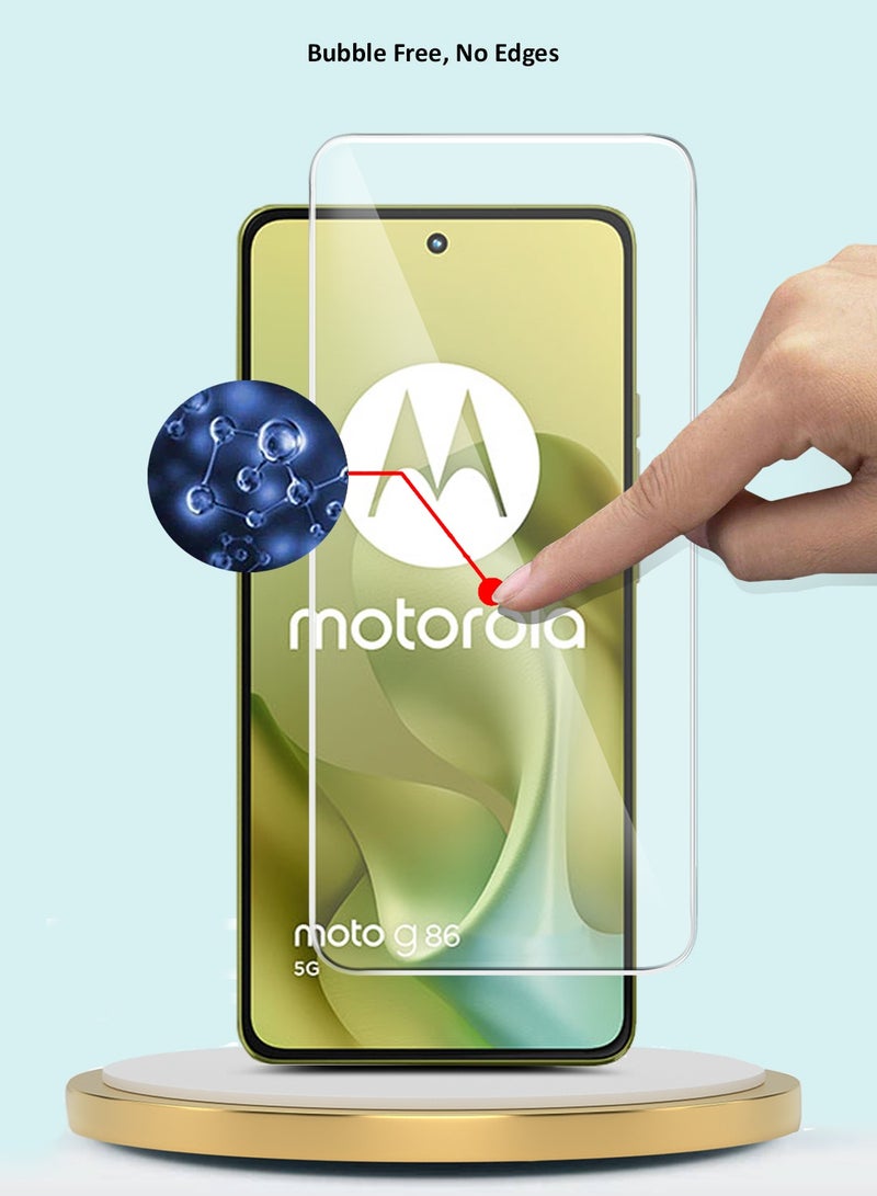 GMAX Motorola Moto G86 5G 2025 GMAX Premium Series Curved Edges 9H 2.5D Tempered Glass Screen Protector - Clear - Image 5
