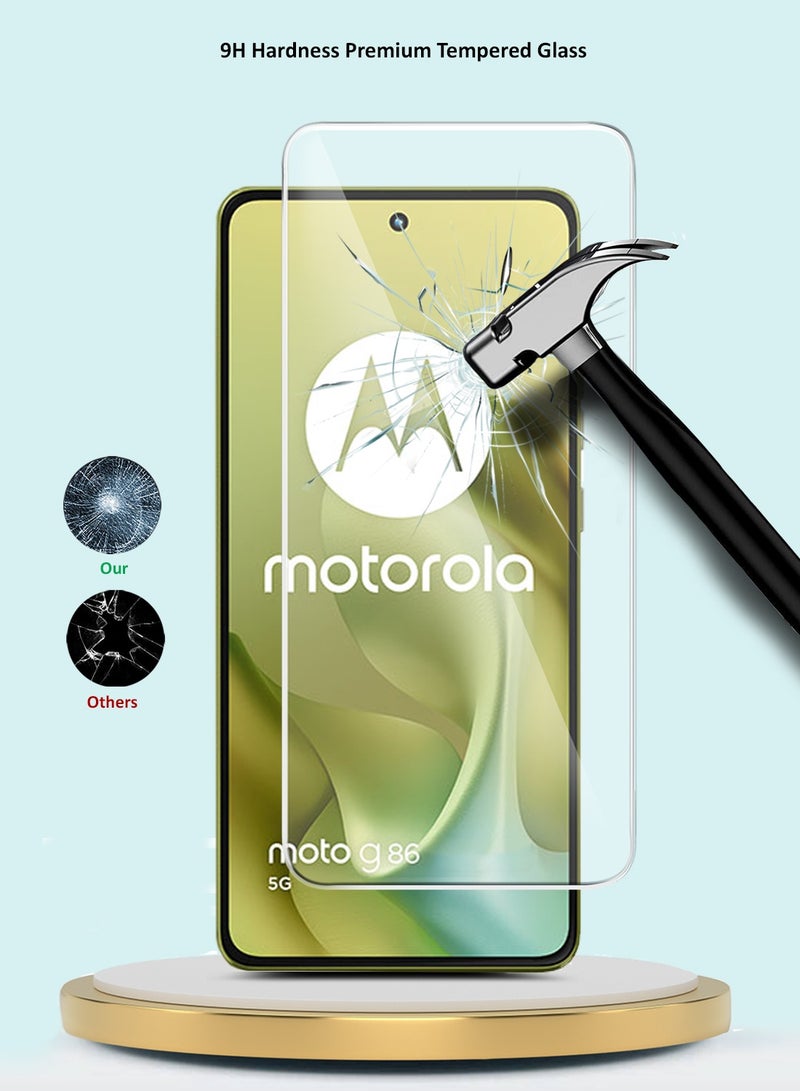 GMAX Motorola Moto G86 5G 2025 GMAX Premium Series Curved Edges 9H 2.5D Tempered Glass Screen Protector - Clear - Image 3