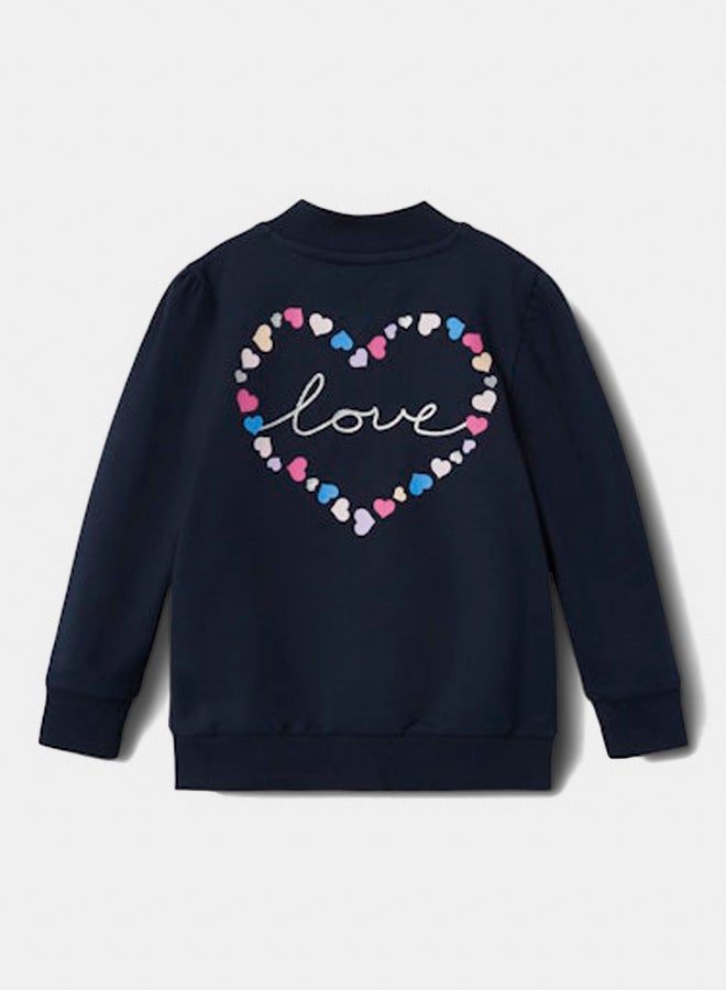 NAME IT name it Girls Ladine Longsleeve Zip Sweatshirt Cardigan - Image 2