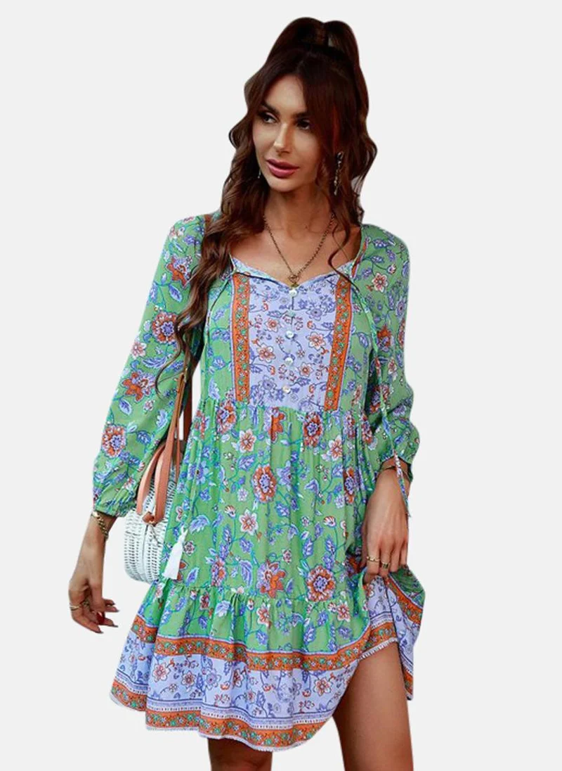 YUNIQEE Floral Print Mini Dress