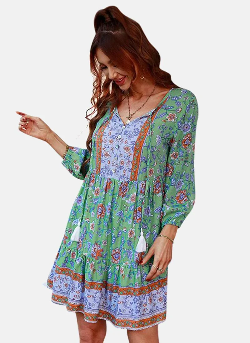 YUNIQEE Floral Print Mini Dress