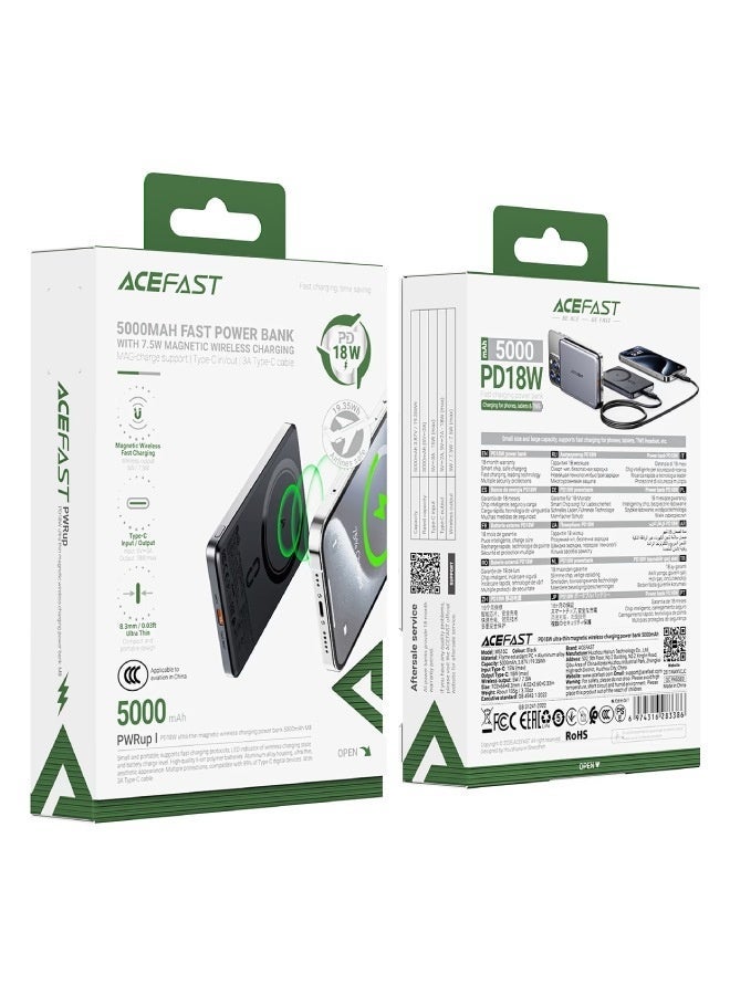 AceFast Magnetic Fast Wireless Charge Power Bank M8 PD18W 5000mAh - Image 5