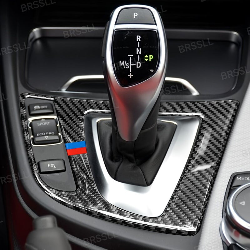 Carbon Fiber Gear Shift Panel Set for BMW 3 Series 2012 2018 4 Series 2013 2020 Black Interior Accessory Durable Stylish Left Hand Drive - Image 4