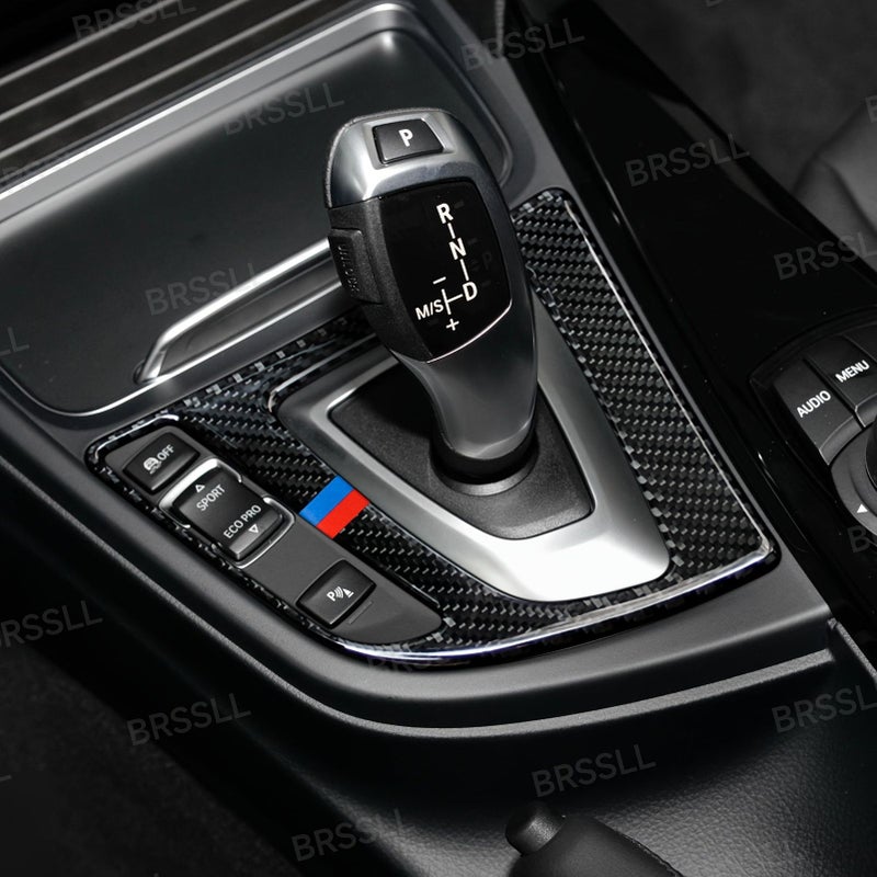 Carbon Fiber Gear Shift Panel Set for BMW 3 Series 2012 2018 4 Series 2013 2020 Black Interior Accessory Durable Stylish Left Hand Drive - Image 3