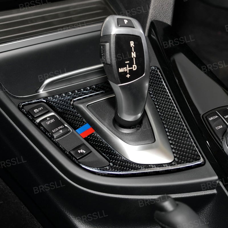 Carbon Fiber Gear Shift Panel Set for BMW 3 Series 2012 2018 4 Series 2013 2020 Black Interior Accessory Durable Stylish Left Hand Drive - Image 5
