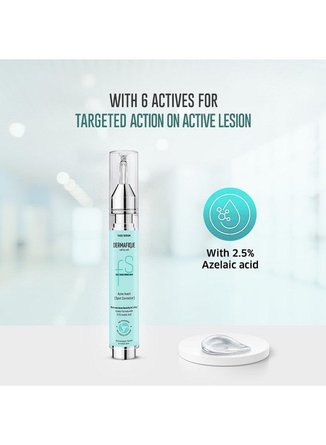 Dermafique Acne Avert Spot Corrector Face Serum with 2.5% Azelaic Acid, 15 ml, Serum for Oily - Acne Prone Skin, Dermatologist Tested on Indian Skin, Reduces Acne Severity in One Day*, For Women & Men - Image 2
