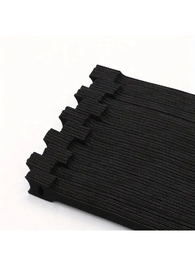 50 Pcs Black Nylon Releasable Cable Ties Hook Loop Straps Wire Organizer 150mm - Image 5