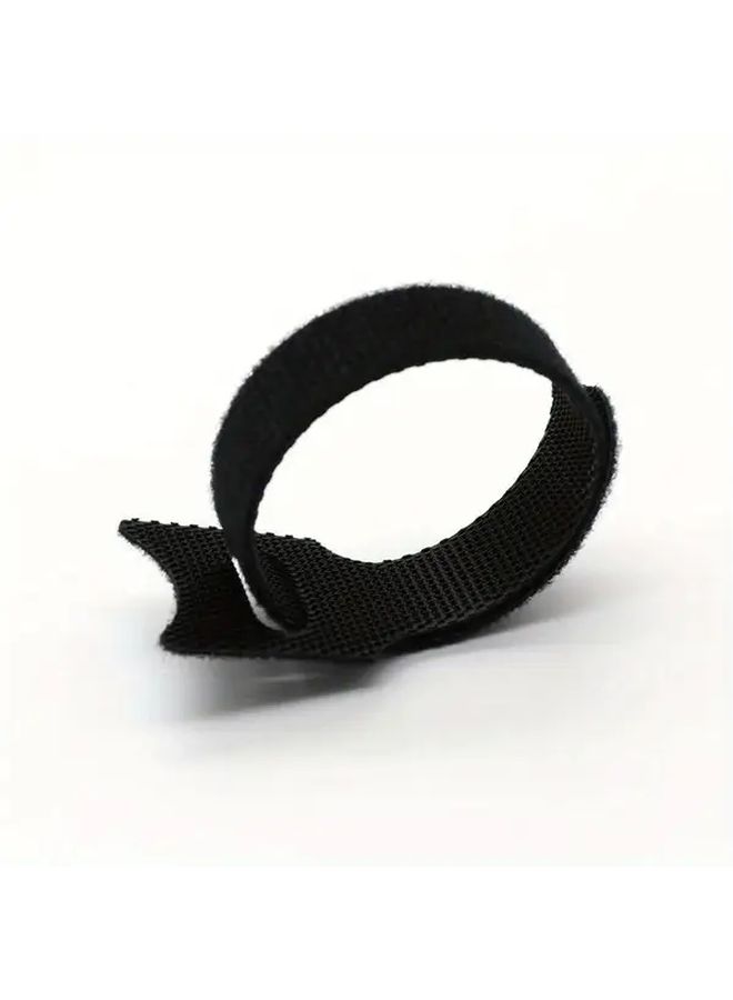 50 Pcs Black Nylon Releasable Cable Ties Hook Loop Straps Wire Organizer 150mm - Image 4