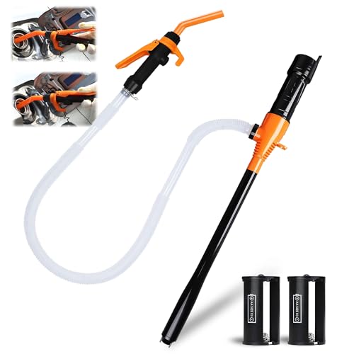 Neuradical Fuel Transfer Pump Battery Operated Electric Siphon Pump 24 GPM Adjustable Flow Control Nozzle Extra Long Hose Portable Gas Can Pump for Gas Diesel kerosene Water - Image 1