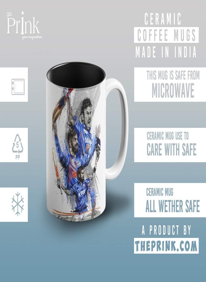Prink Virat Kohli Coffee Mug with Print | Cricket Coffee Mug | Cricketers Printed Coffee Mugs | Captain Kohli Mugs | Gift for Friends, Kids | 330ml, Microwave & Dishwasher Safe - Image 5