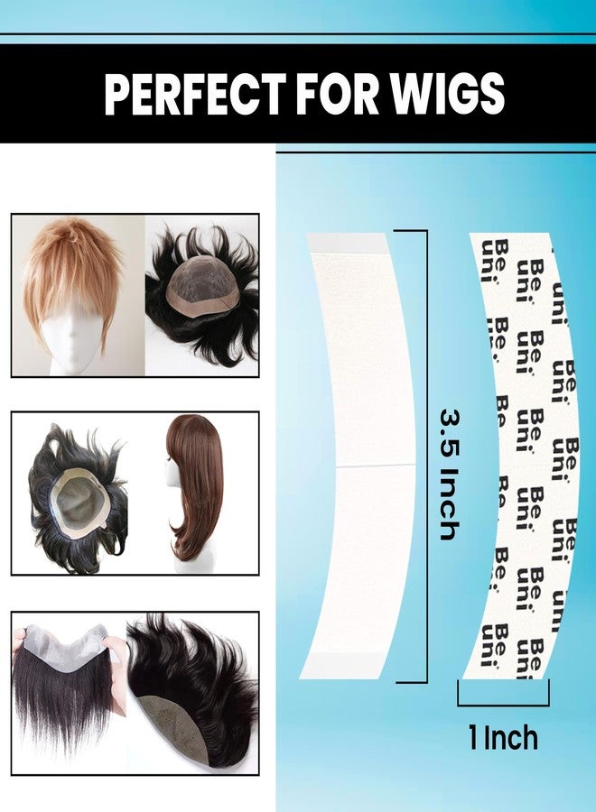 Beuni Max Bond Hair Patch Tape for Men | Super Ultra Hold 2-4 Weeks | No Shine Wig Tape for Men | Waterproof, Skin Safe Medical Grade Adhesive | 72 Strips (2 Packs) - Image 4