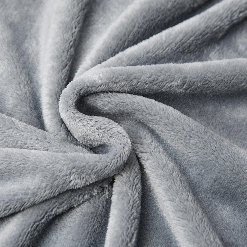 KMUSET Kids Blanket for Boys Girls 30x40 inches, Soft Cozy Fuzzy Swaddle Throw Blanket, Small Fleece Blanket for Crib Stroller, Grey - Image 5