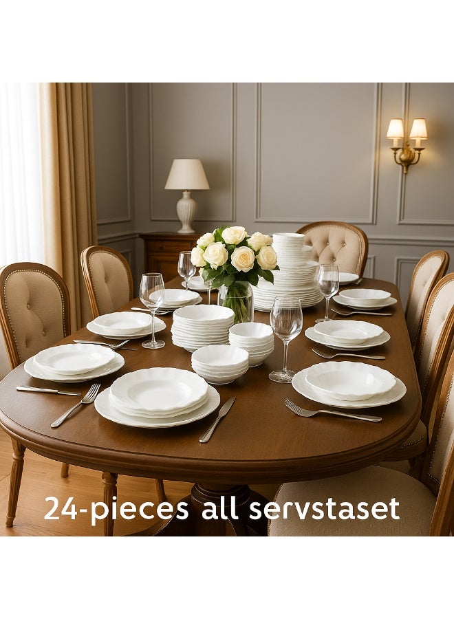 دانيا أناقة تدوم… طقم أركوبال 24 قطعة يكفي 6 أشخاص – متانة وأناقة في كل وجبة - Image 1