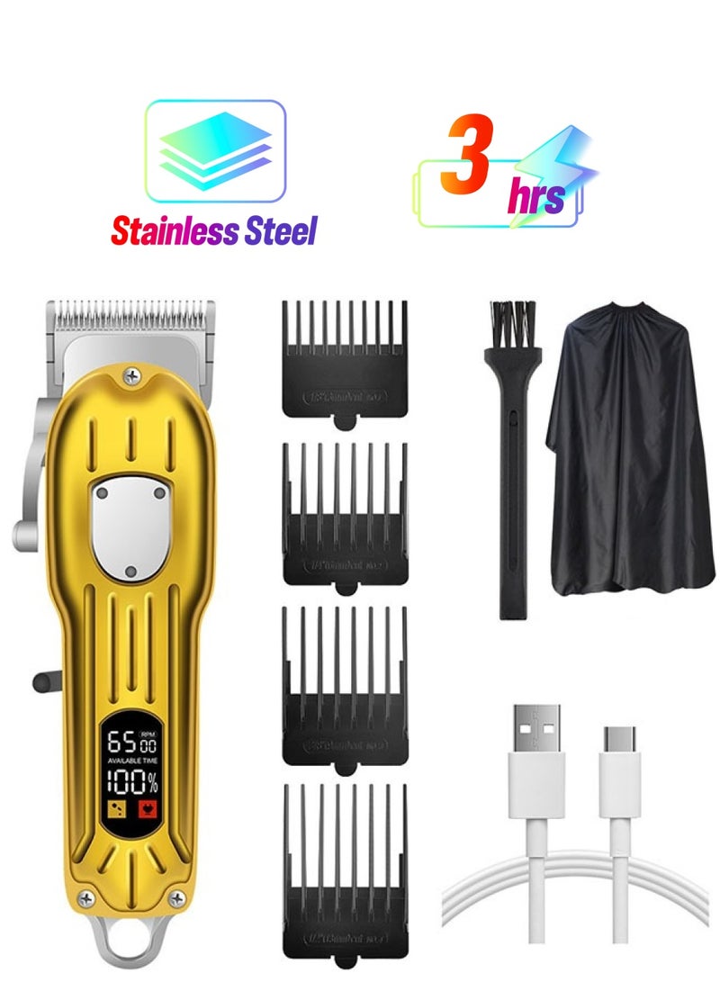 general Cordless Hair Clippers for Men, mute,Barber Clippers for Hair Cutting, 8 Piece Mens Grooming Kit For Beard, Face, and Ear Hair Trimmer,Gold  - Image 1