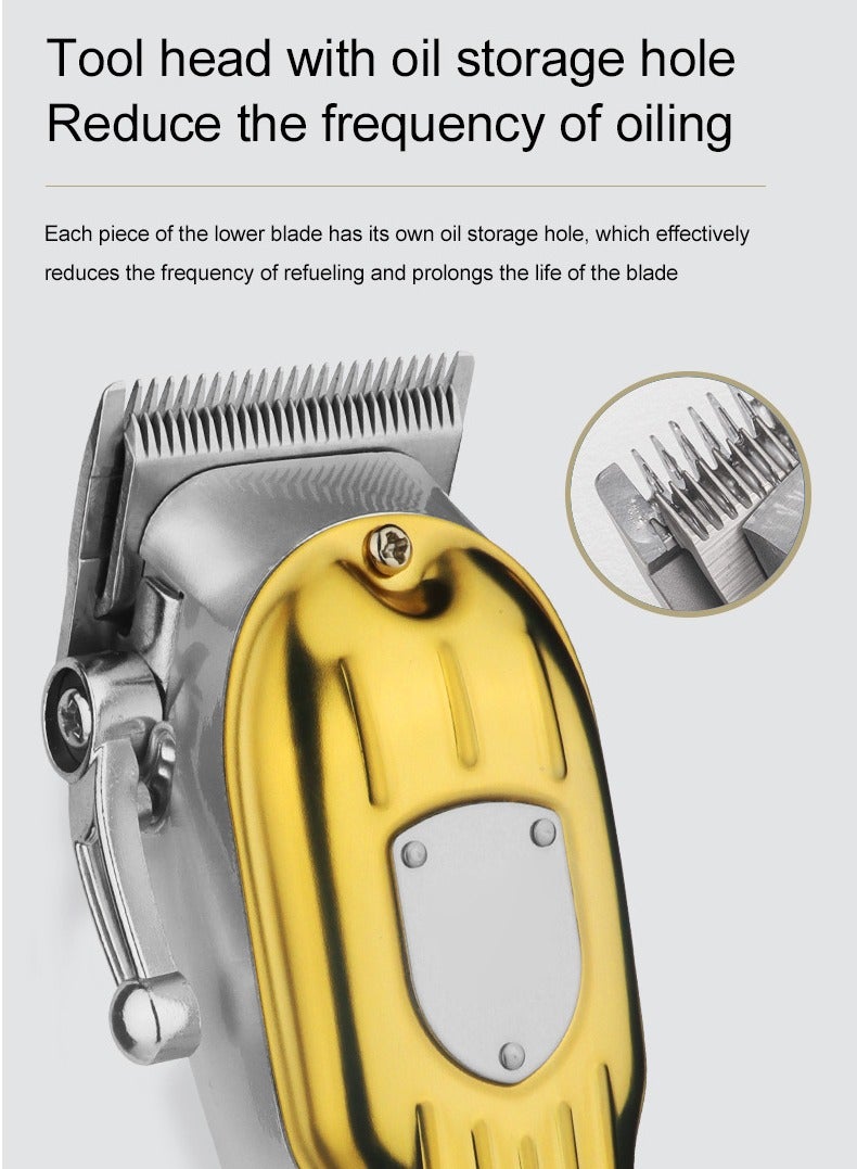 general Cordless Hair Clippers for Men, mute,Barber Clippers for Hair Cutting, 8 Piece Mens Grooming Kit For Beard, Face, and Ear Hair Trimmer,Gold  - Image 5