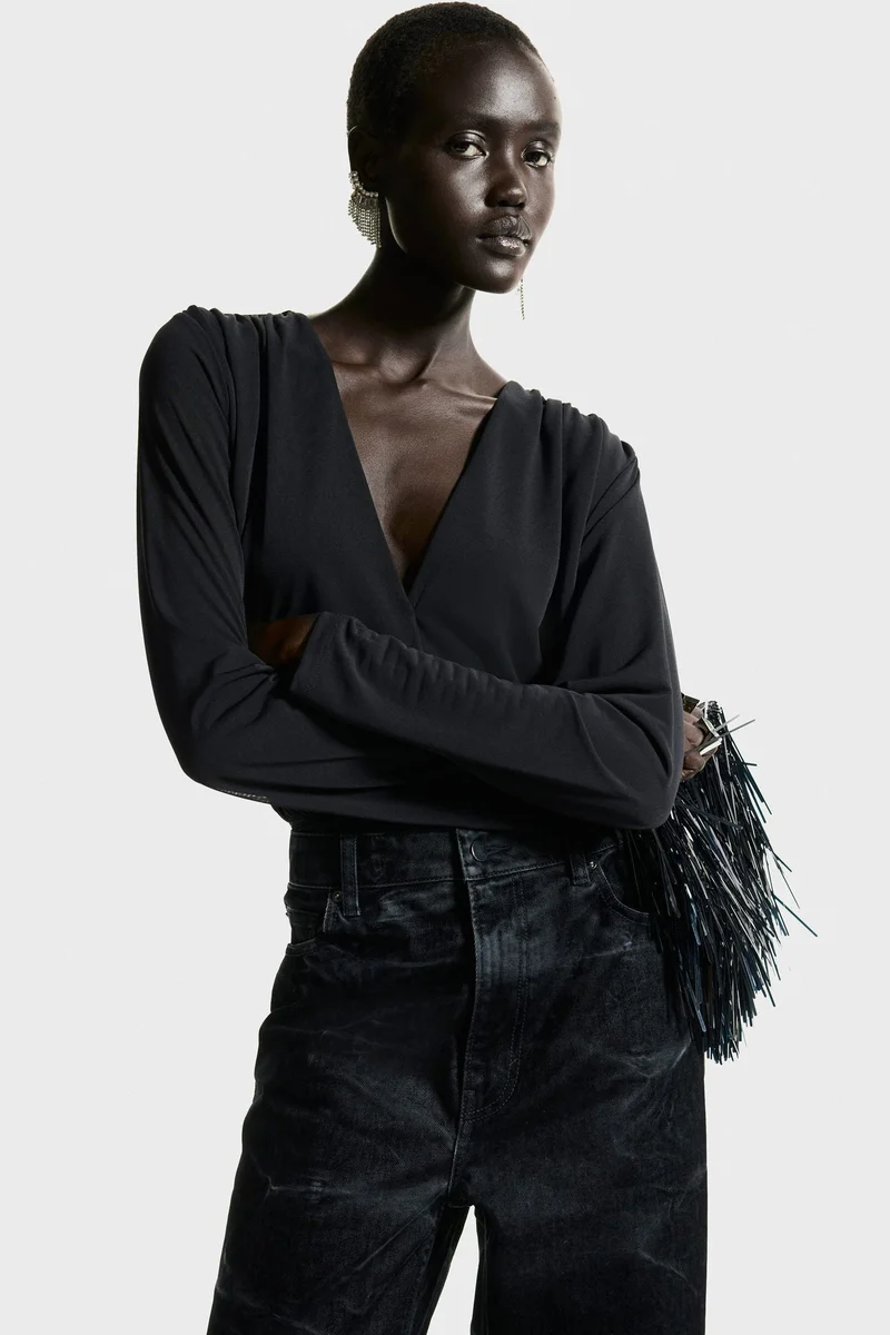 H&M Draped V-neck thong body