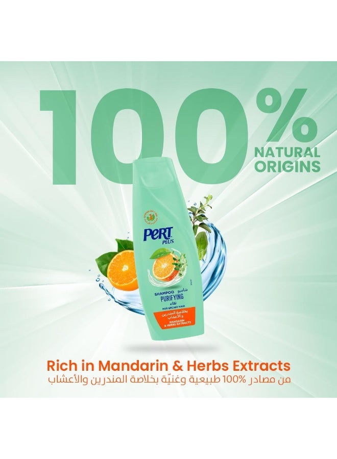 PERT PLUS Mandarin & Herbs Extracts Purifying Shampoo 600 ML - Image 4