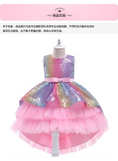 New Europe and the United States drag tail lovely children's dress girl princess skirt net gauze pompous skirt