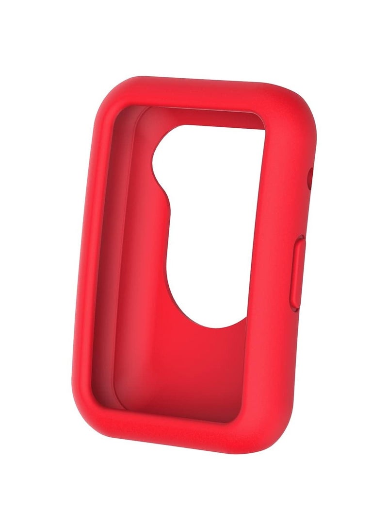 Bands Replacement and case for Huawei Watch Fit & Huawei Watch Fit New & Huawei Watch Fit Elegant, Band for Women Men,Silicone Quick Release Soft Rubber Replacement Watch Band  red - Image 4