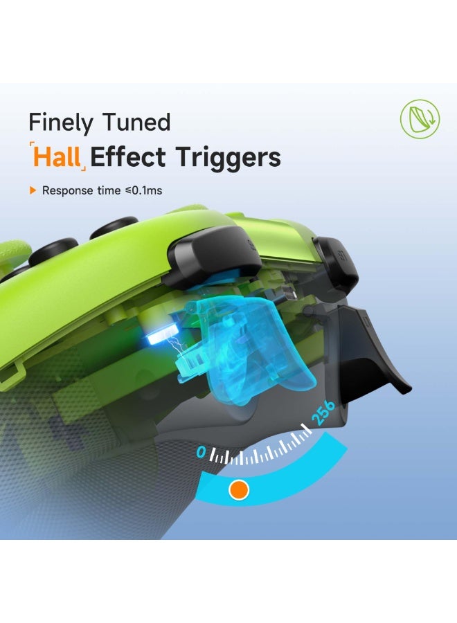 إيزي إس إم إكس وحدة تحكم لاسلكية X05 2.4 جرام لأجهزة الكمبيوتر/الآيفون/الأندرويد/سويتش وستيم ديك - وحدة تحكم ألعاب بلوتوث مع عصي تحكم بتأثير هول ومشغل وتوربو واهتزاز هدير وإضاءة RGB - Image 5