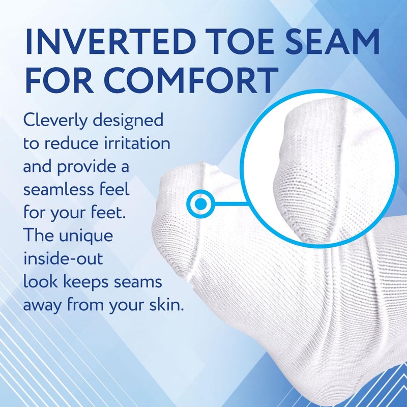 IMPRESA 2 Pair Extra Wide Unisex White Socks - Swelling Relief & Lymphedema Sock - Soft Stretch Fit & Spacious Design - Cast Cover & Cast Sleeve - Image 3